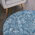 2' X 4' Blue Damask Power Loom Area Rug
